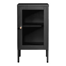 Dalby Kast Zwart Met Glazen Deur Opbergkast 38x35x70 Cm