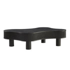 Salontafel 116x77 cm zwart MDF ash wood fineer