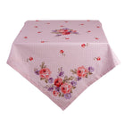 Tafelkleed 130x180 cm katoen roze paars rozenmotief