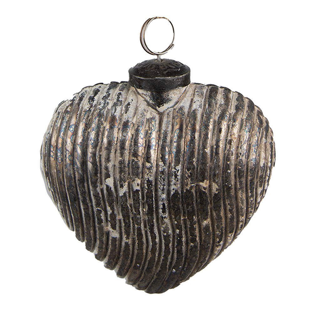 Christmas bauble 11x5x12 cm Grey Glass Christmas decoration