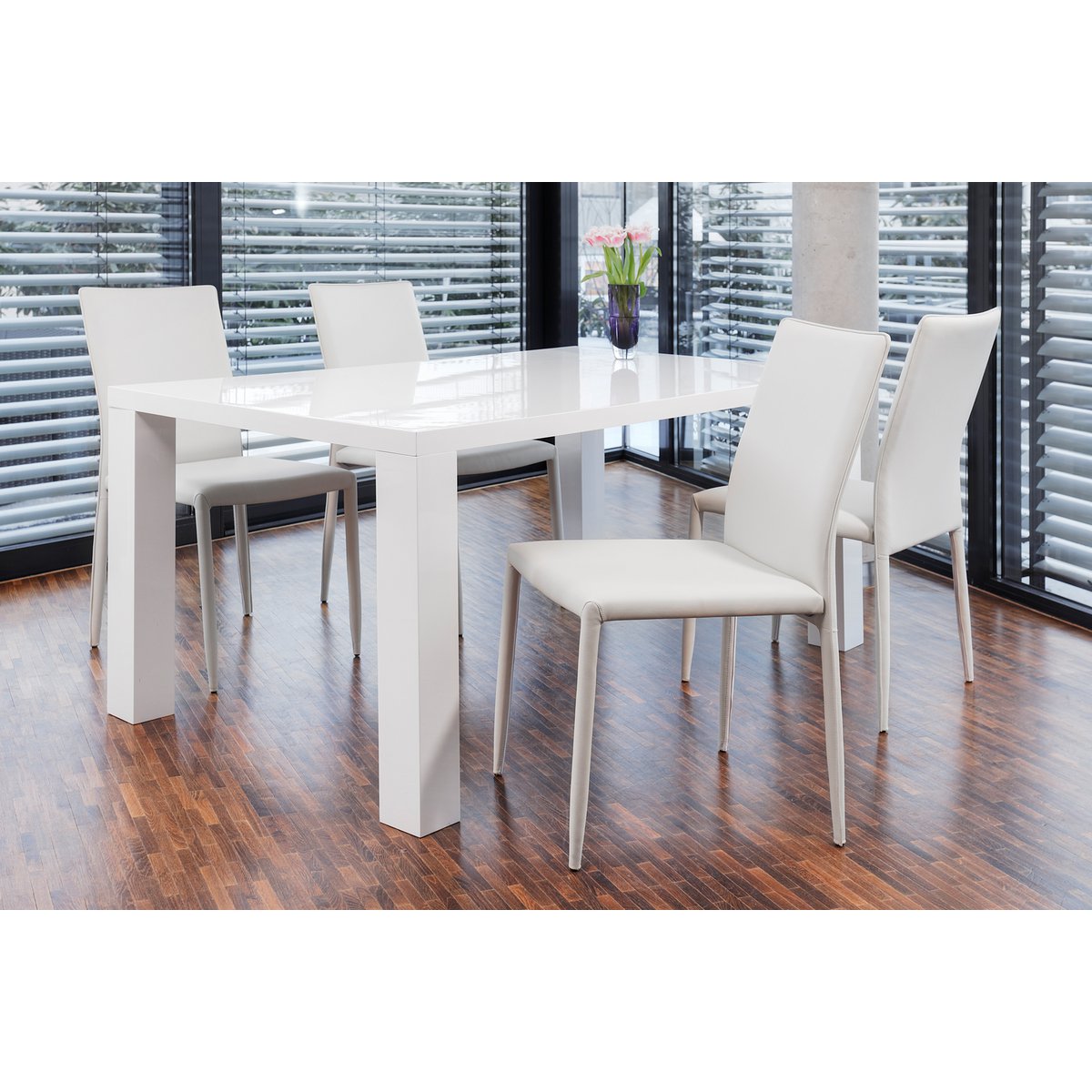 Eettafel 180x90x76 cm wit MDF