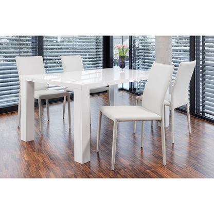 Eettafel 180x90x76 cm wit MDF