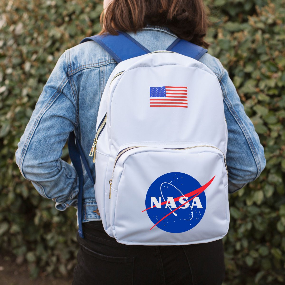 NASA rugzak wit 43x28x15 cm
