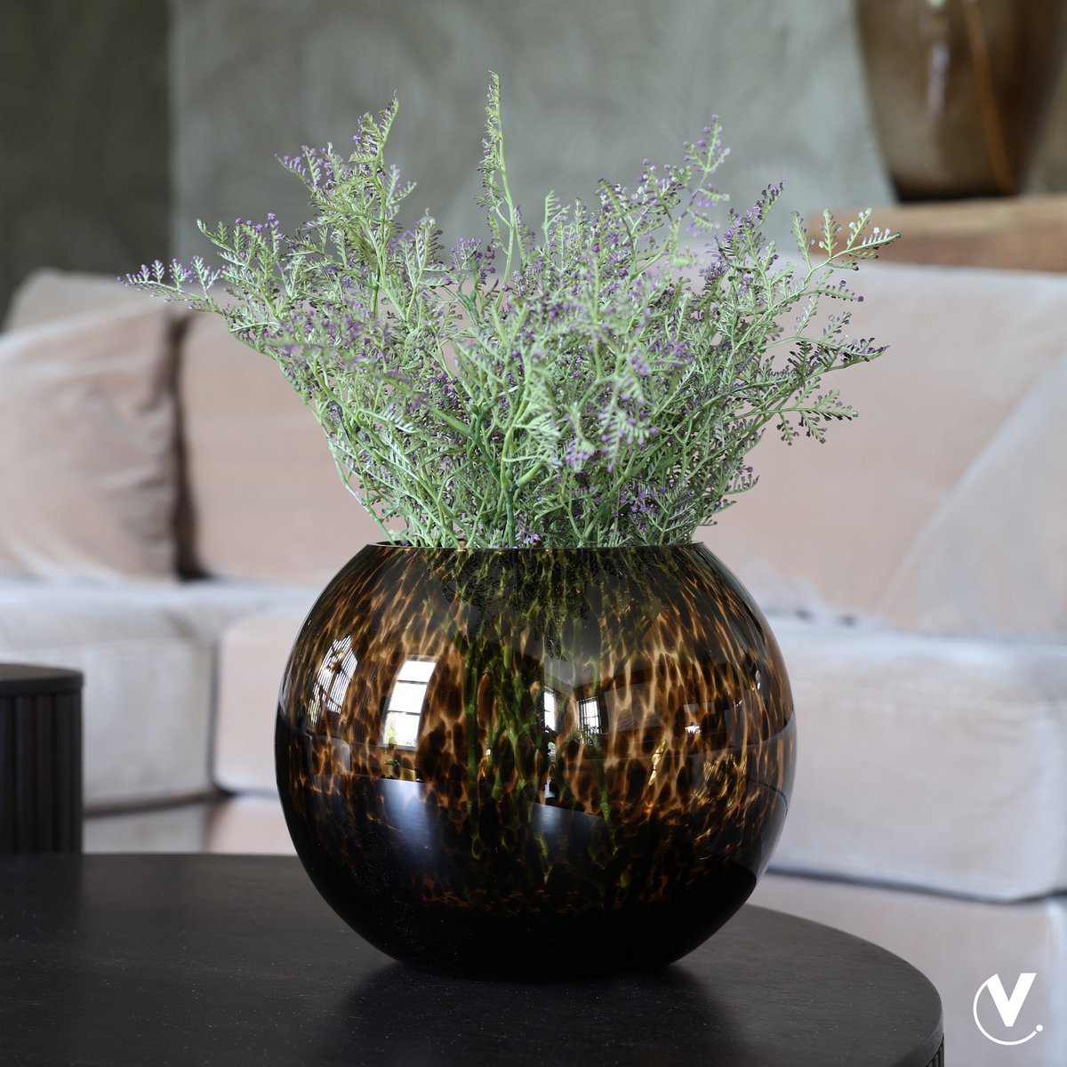 Vaas Zambazi Chit mondgeblazen glas cheetah print