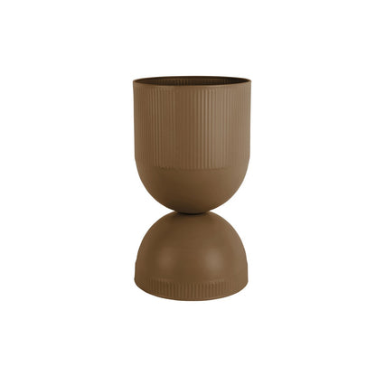 Plantenpot 26x45 cm metaal bruin