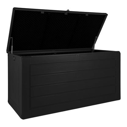 Kussendoos kunststof 146,5x61x64,5 cm zwart 490L