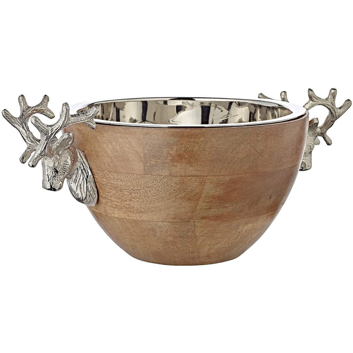 Edzard snackschaal mangohout aluminium 30x20 cm