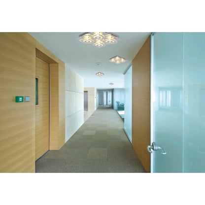 LED wand- en plafondlamp Lucca 31x7x31 cm metaal glas