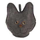 Deurstopper kat grijs synthetisch 20x14x22 cm