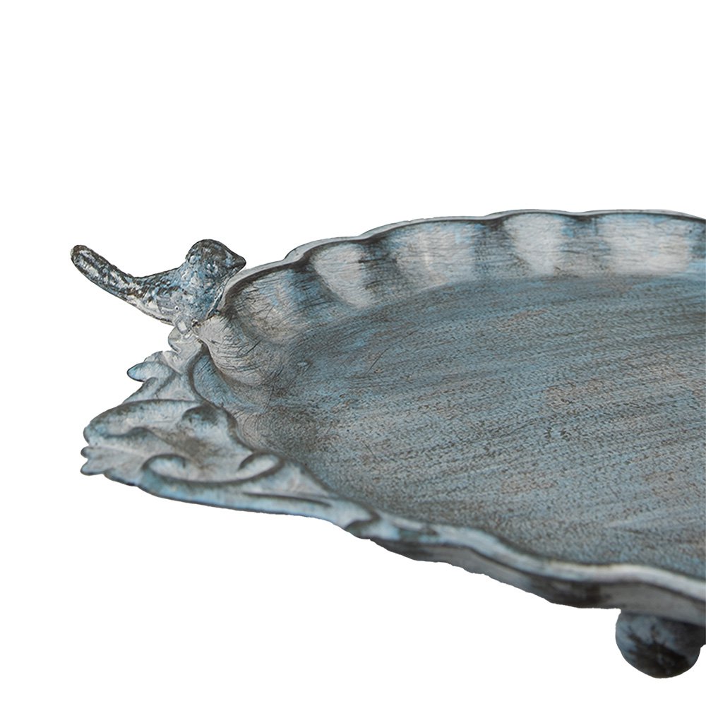 Vogelvoederbak 37x29x5 cm blauw ijzer