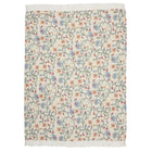 Plaid 130x170 cm geborduurd bloemenmotief crème
