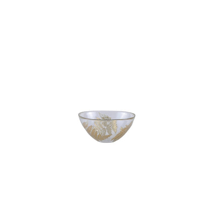 Transparent cup golden leaf