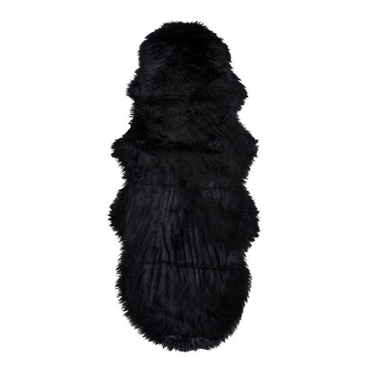 Faux Lambskin - Black, Polyester, 60x180cm