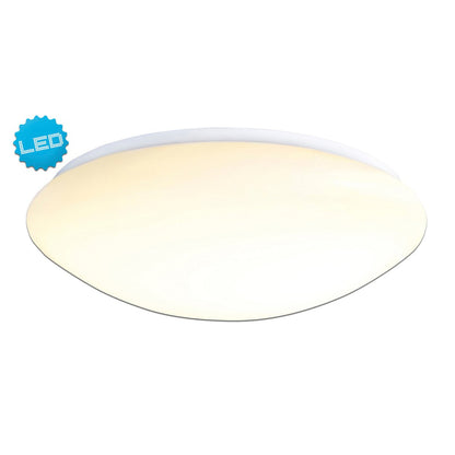 Plafondlamp LED rond 27 cm wit metaal kunststof