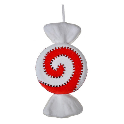 Kersthanger snoepvorm 33x18x4 cm rood wit
