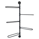 Handdoekenrek 37x9x84 cm metaal zwart