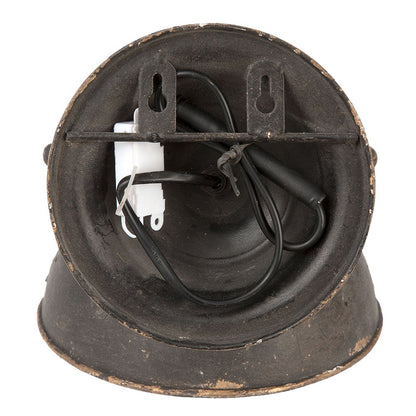 Wandlamp 21x30x19 cm zwart ijzer