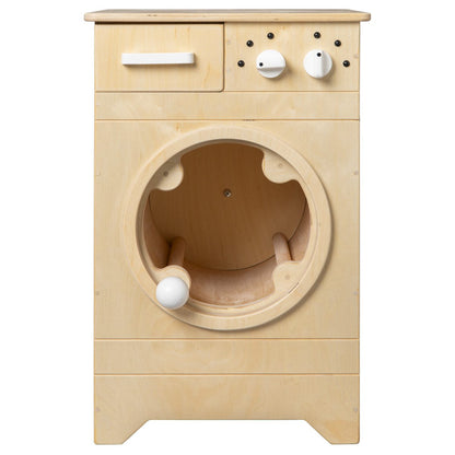 Speelgoed wasmachine hout naturel wit