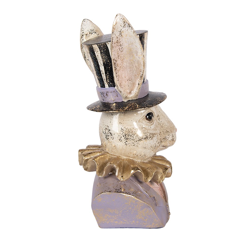 Decorative Figure Rabbit 14x12x27 cm Beige Plastic