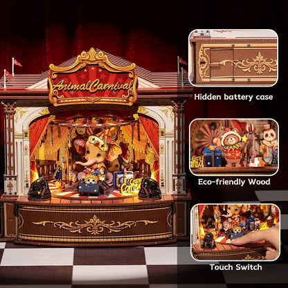 Muziekdoos 22x18x22.2 cm hout