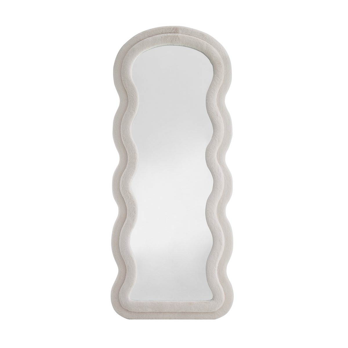 Mirror imitation fur beige 70x170 cm