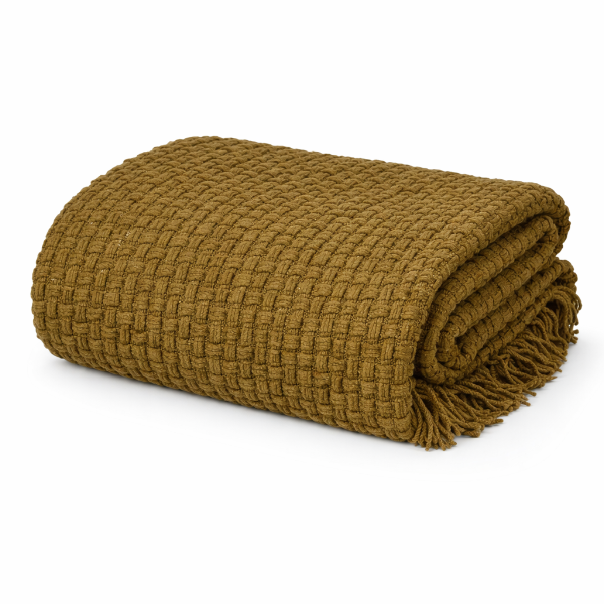 Plaid 180x130 cm bruin polyester