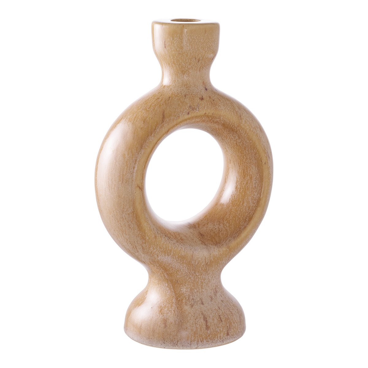 Candle Holder - Brown, Ceramic, 13.5x8.8x23.5 cm