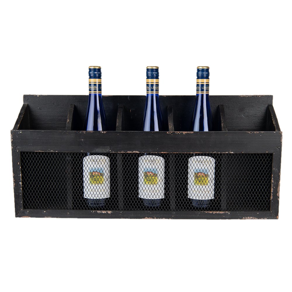 Wandrek 60x13x28 cm zwart hout