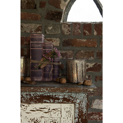 Tealight holder Ø 11x13 cm Gold-coloured Glass Tealight Holder