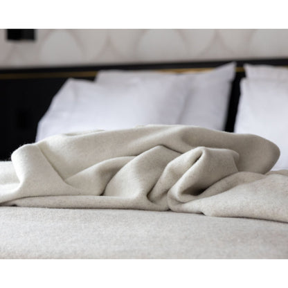 Luxe Merino Kasjmier Beddeken Ivoor Duin Zachte Warmte