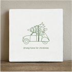Tile driving home for Christmas - 10x10 cm