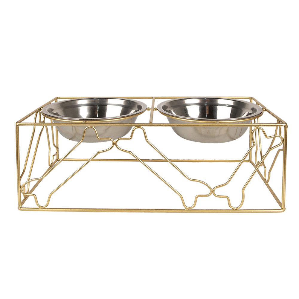Pet food bowl 38x20x14 cm / 2x500 ml