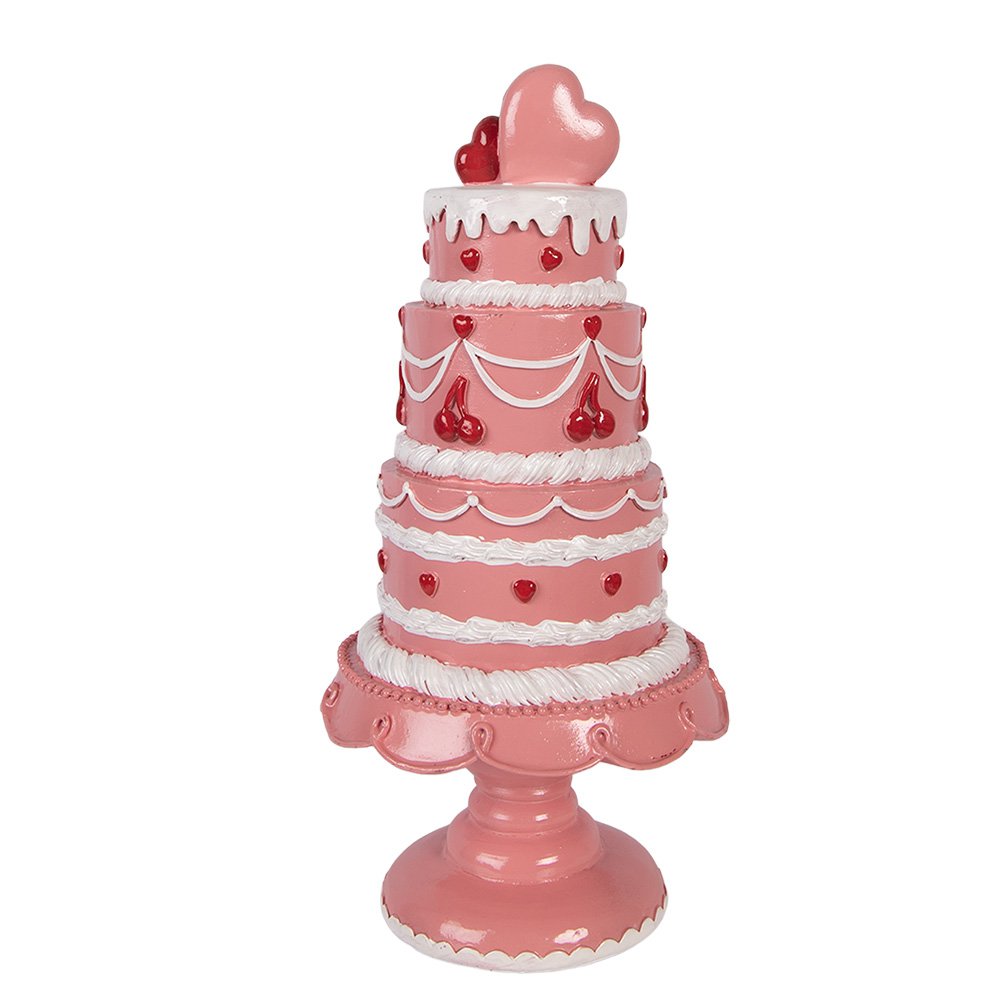 Decoration Statue Cake Ø 16x33 cm Pink Plastic