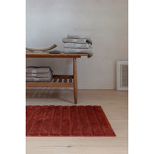Badmat 60x100 cm katoen terracotta antislip