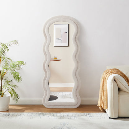 Mirror imitation fur beige 70x170 cm