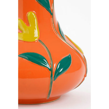 Vaas keramiek oranje 30x25 cm
