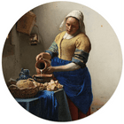 Muurcirkel het melkmeisje Dibond/Forex