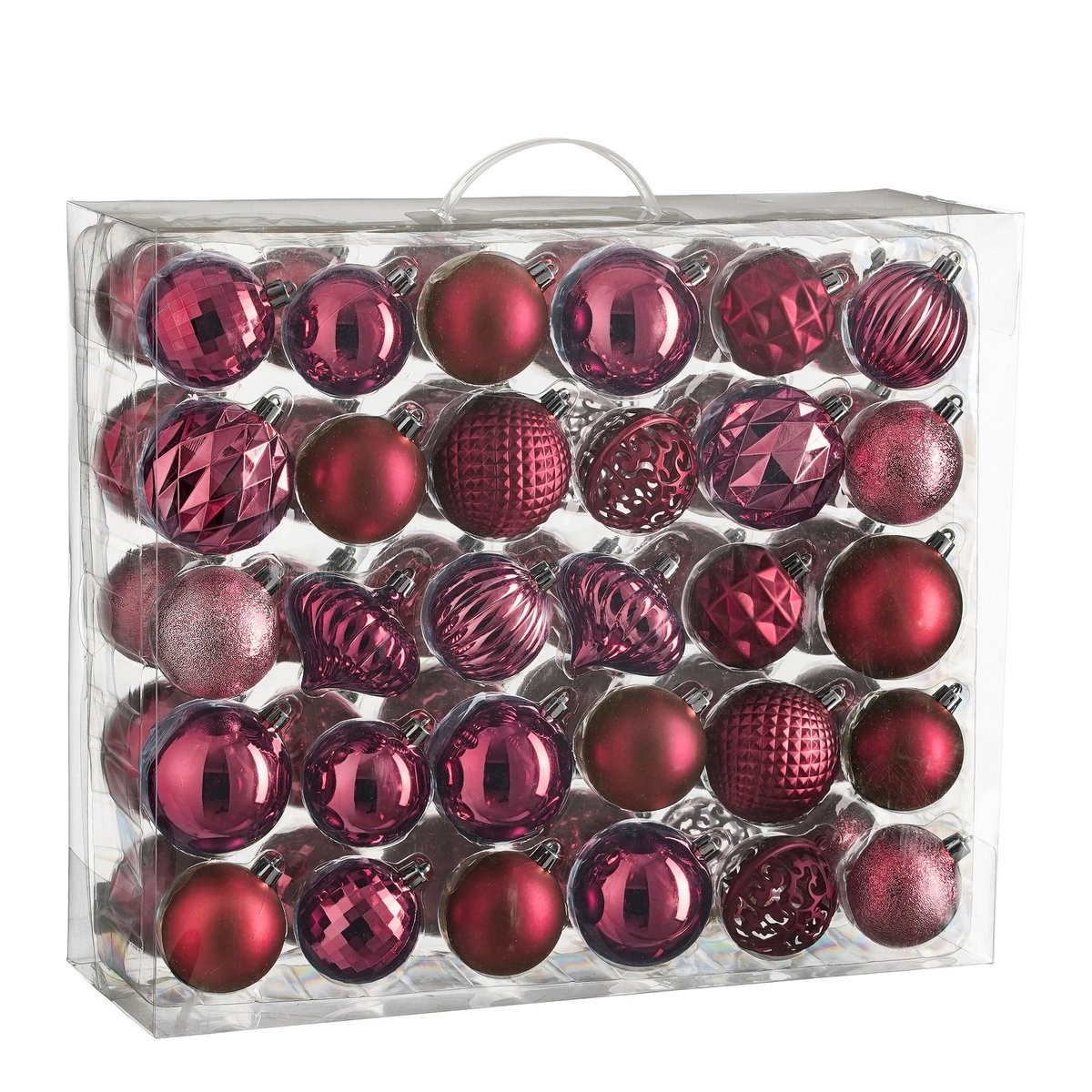 Kerstballen set  Fuchsia