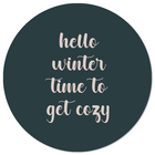 Wall circle hello winter green