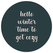 Muurcirkel hello winter green 40 cm Dibond
