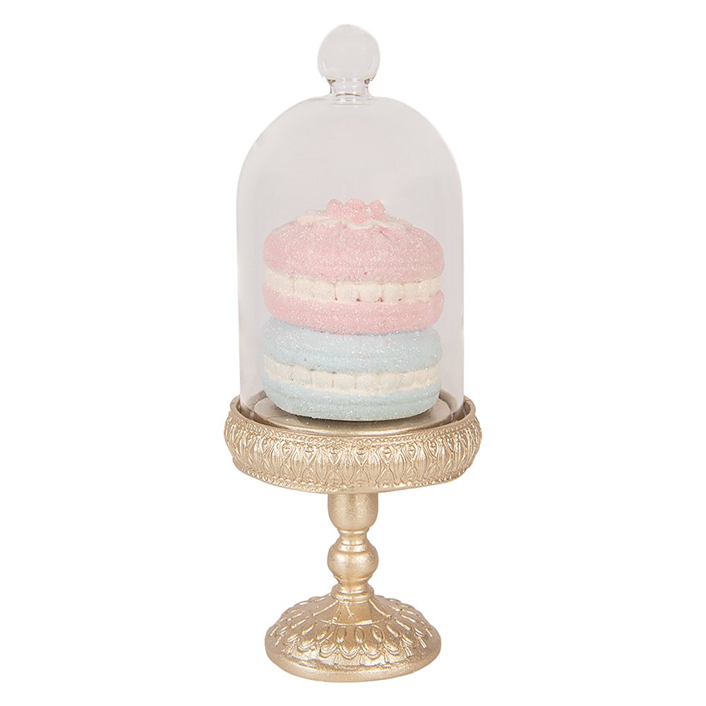 Decoratie Beeld Macarons Ø 7x17 cm Goudkleurig Kunststof