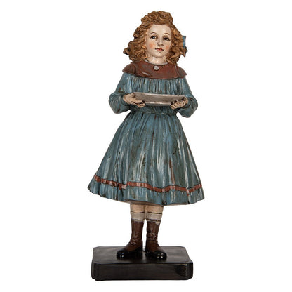 Decoratie Beeld Vrouw 15x14x31 cm Beige Kunststof