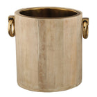 Champagne Bucket White Gold Metal Gold 25x30x28 Cm Decorative
