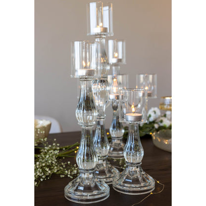 Semi-transparent candle holder model H31cm
