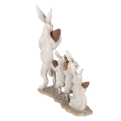 Decoratie Beeld Konijn 34x13x33 cm Beige Kunststof