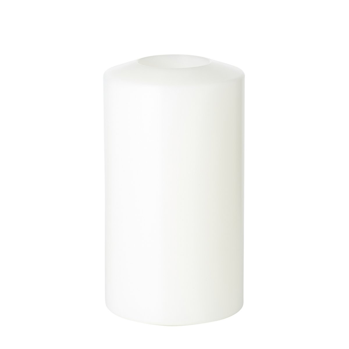 Permanente kaars 15 cm Ø 8 cm wit kunststof