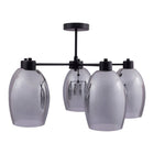 Acantha Pendant Light with Smoked Glass Shades for a Warm Ambiance