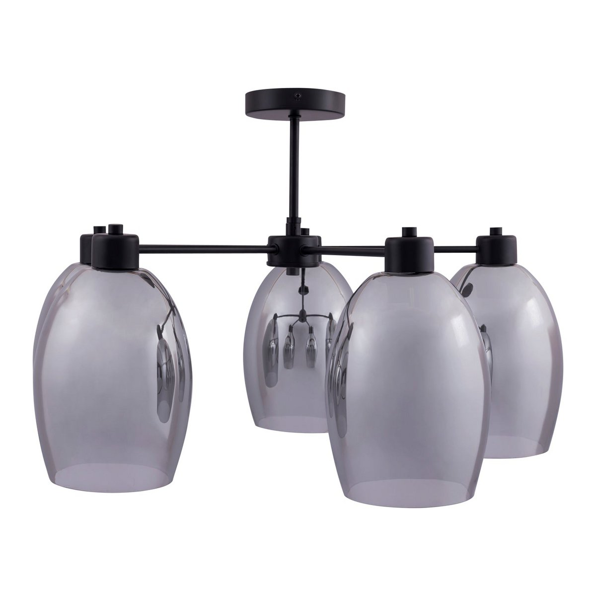 Acantha Pendant Light with Smoked Glass Shades for a Warm Ambiance