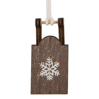 Kersthanger slee 3x2x6 cm bruin hout