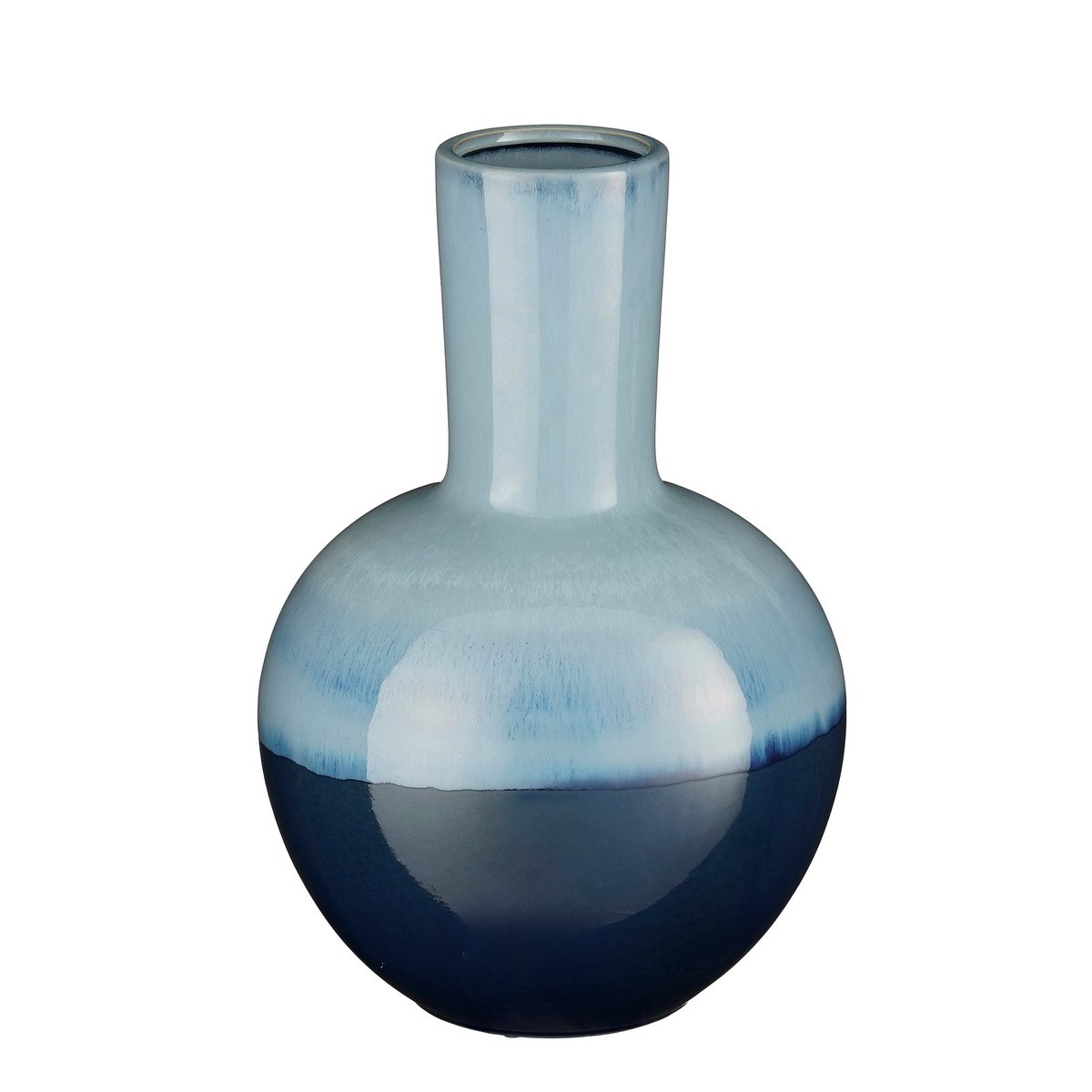 Vaas keramiek 42x29 cm blauw